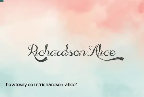 Richardson Alice