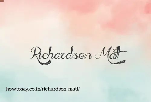 Richardson Matt