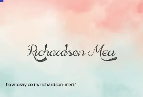Richardson Meri