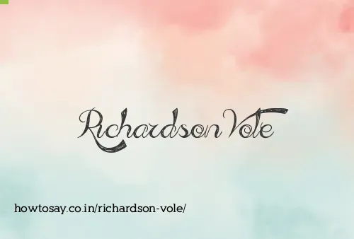 Richardson Vole