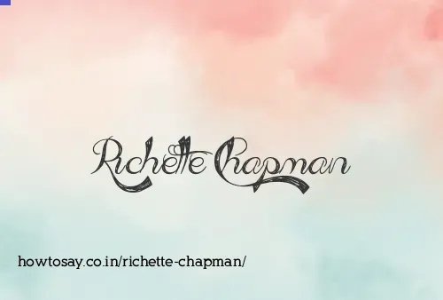 Richette Chapman