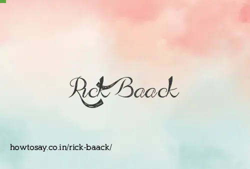 Rick Baack