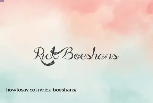Rick Boeshans