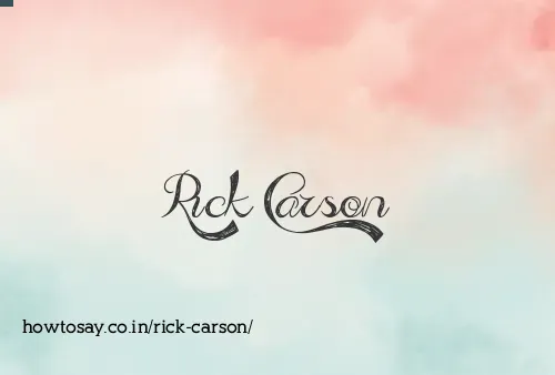 Rick Carson