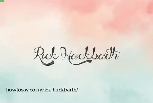 Rick Hackbarth