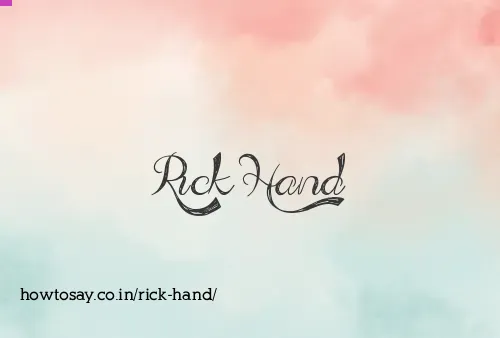Rick Hand
