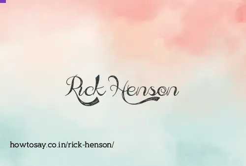 Rick Henson