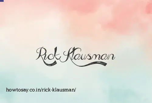 Rick Klausman