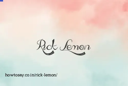 Rick Lemon