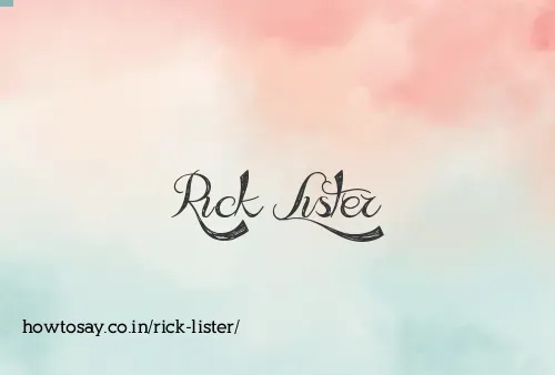 Rick Lister