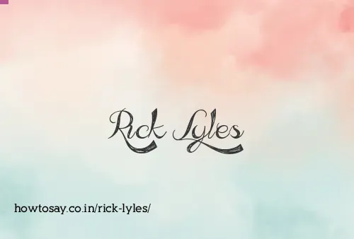 Rick Lyles