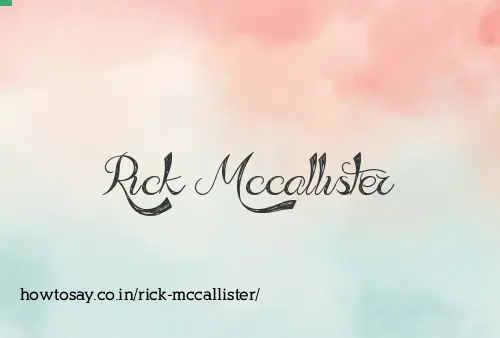Rick Mccallister
