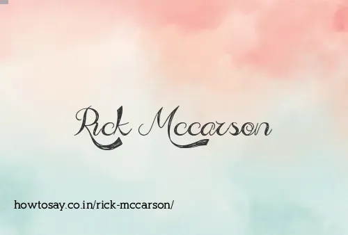 Rick Mccarson