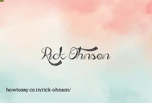Rick Ohnson