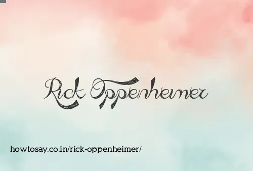 Rick Oppenheimer