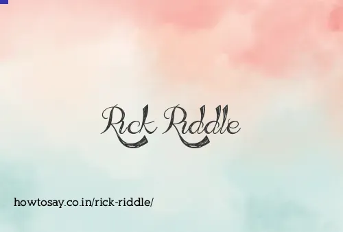 Rick Riddle