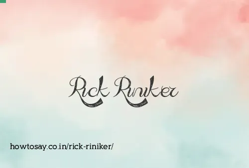 Rick Riniker