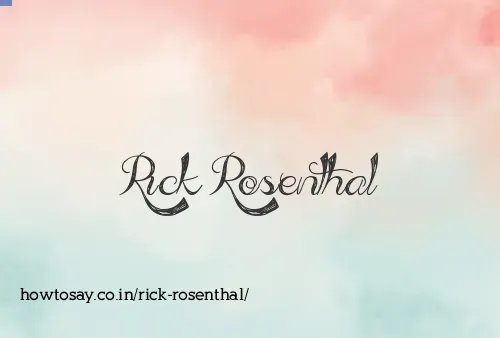 Rick Rosenthal
