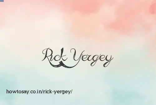 Rick Yergey