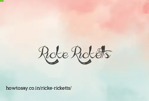 Ricke Ricketts