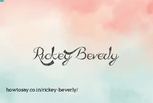 Rickey Beverly
