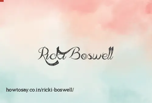 Ricki Boswell