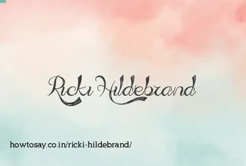 Ricki Hildebrand