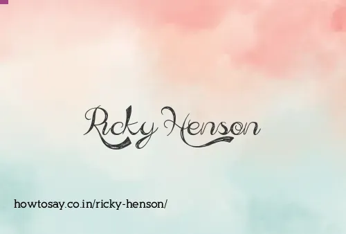 Ricky Henson
