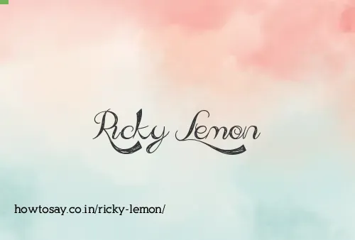Ricky Lemon