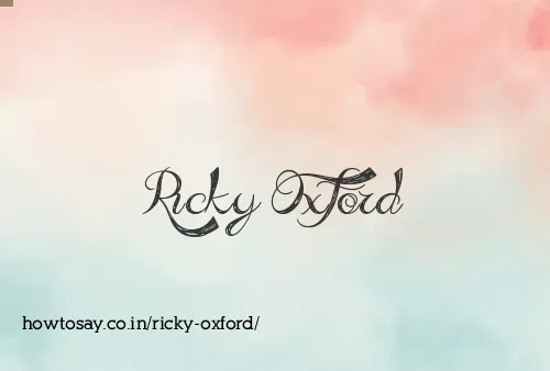 Ricky Oxford