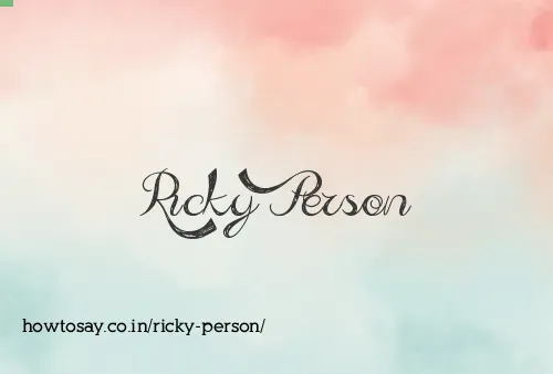 Ricky Person