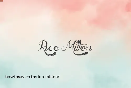 Rico Milton