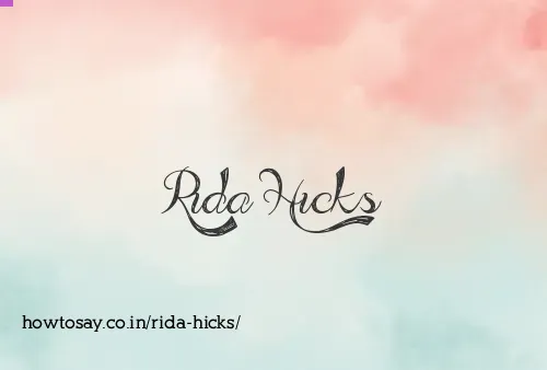 Rida Hicks