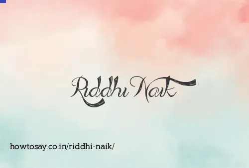 Riddhi Naik