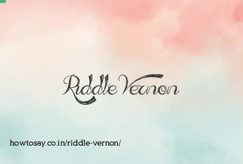 Riddle Vernon