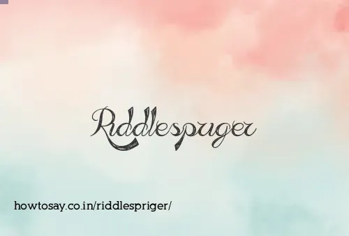 Riddlespriger