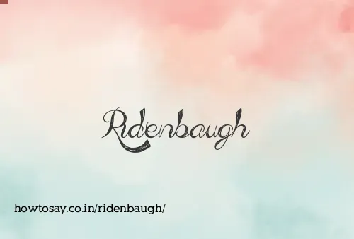 Ridenbaugh