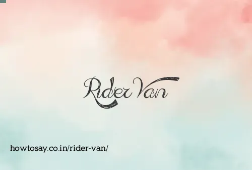 Rider Van