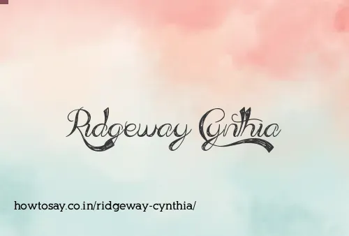 Ridgeway Cynthia