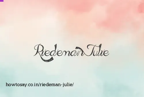 Riedeman Julie