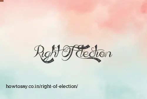 Right Of Election