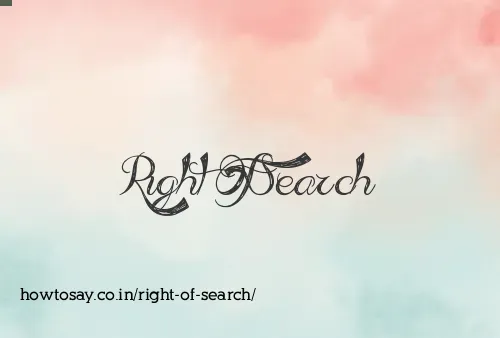 Right Of Search