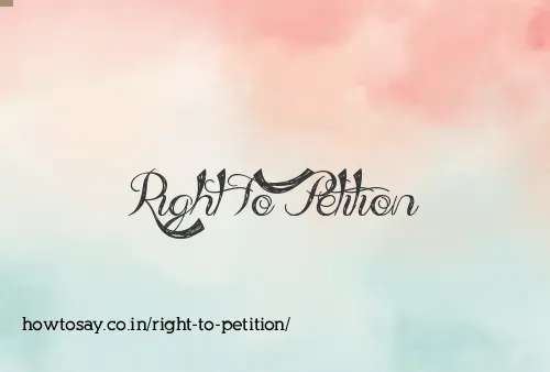 Right To Petition