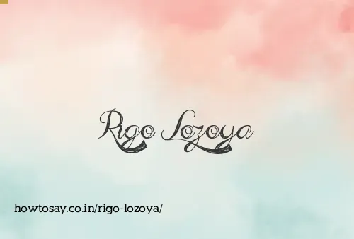 Rigo Lozoya