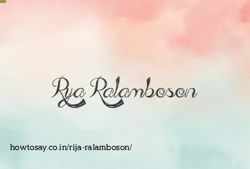 Rija Ralamboson