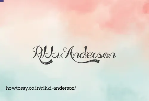 Rikki Anderson