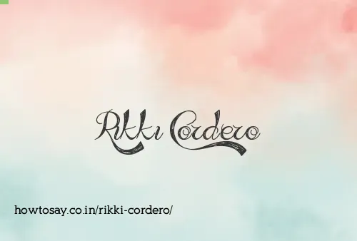 Rikki Cordero