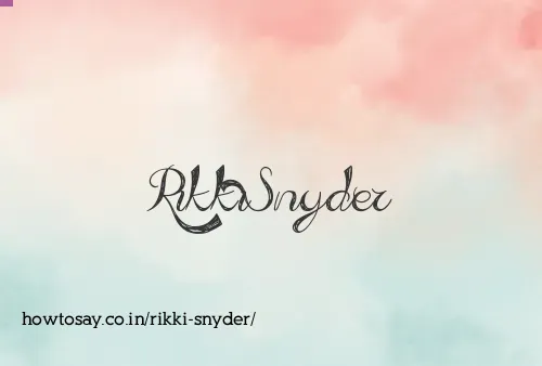 Rikki Snyder