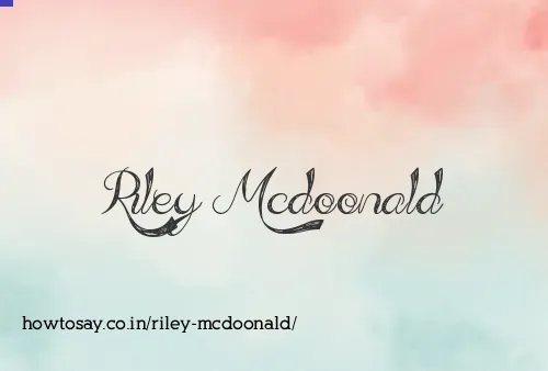 Riley Mcdoonald