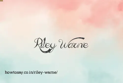 Riley Warne